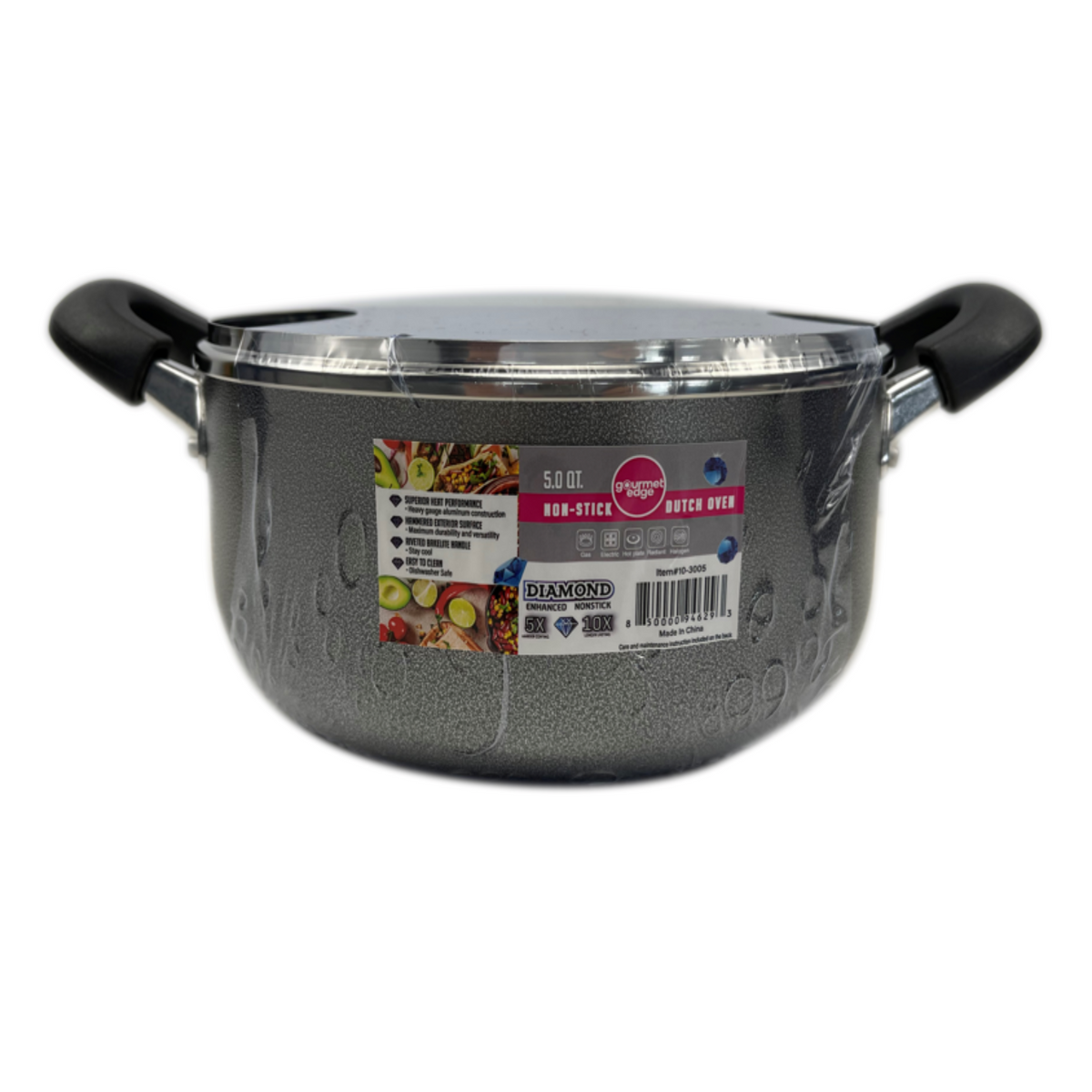 Goodful Aluminum Non-Stick Dutch Oven With Tempered Glass Steam