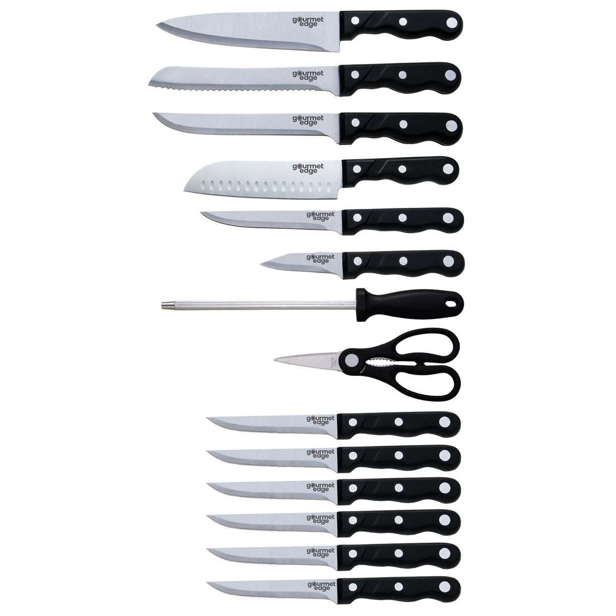 Gourmet Edge 7pc Diamond Nonstick Blade Set w/ Universal Knife