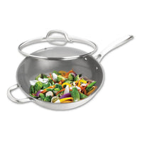 Tri-Ply Stainless Steel Wok Set