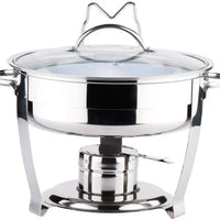 Culinary Edge S/S Buffet Chafer 4 Quart Round Chafing Dish