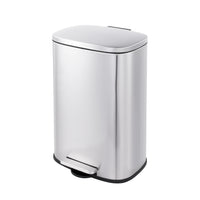 13 GAL Rectangular Step-On Stainless Steel Trash Can - Item# 20-1300