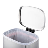 13 GAL Rectangular Step-On Stainless Steel Trash Can - Item# 20-1300