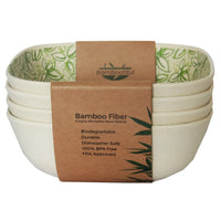 Eco-Friendly 6" Bamboo Bowls (Spring Bud) - Set of 4 (27oz)