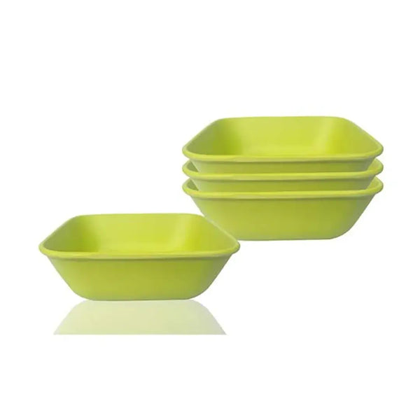 Eco-Friendly 6" Square Bamboo Bowls (Set of 4)