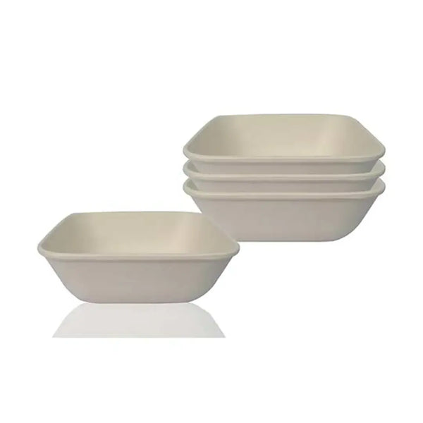 Eco-Friendly 6" Square Bamboo Bowls (Set of 4)