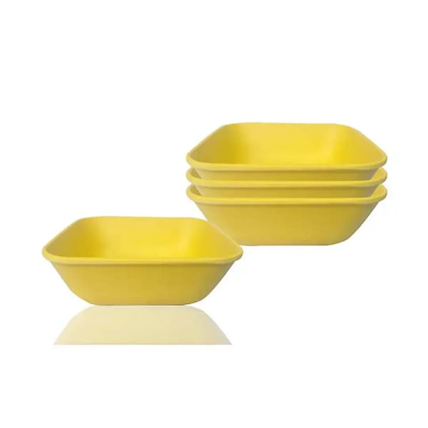 Eco-Friendly 6" Square Bamboo Bowls (Set of 4)