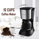 Stainless Steel 10 Cup Coffee Maker