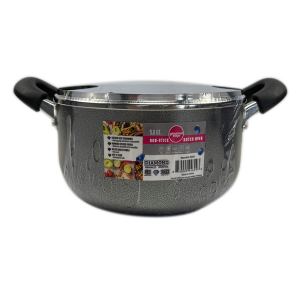 Gourmet Edge - Hammered Nonstick 5 Qt Dutch Oven with Cover #10-3005