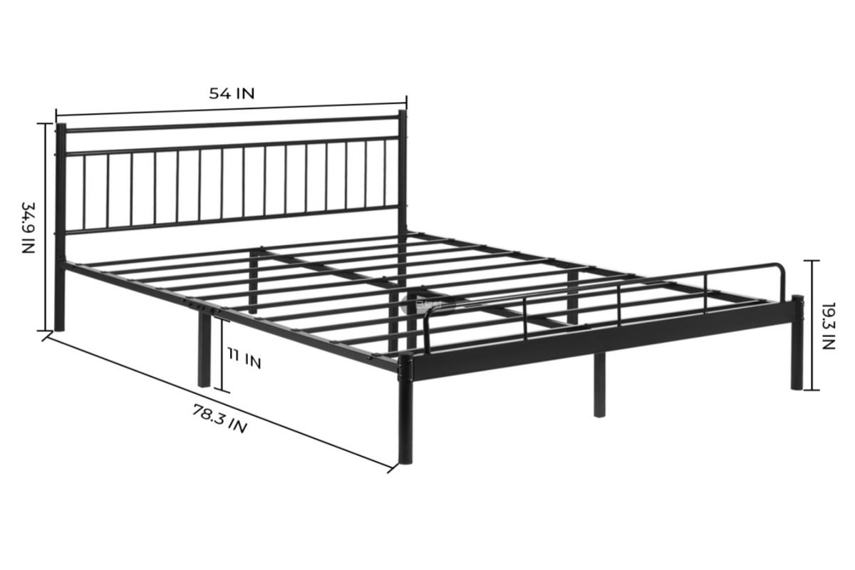 LUNA FULL METAL BED FRAME #LUNA-FULL-BK-XH-AN – Womynhomeproducts